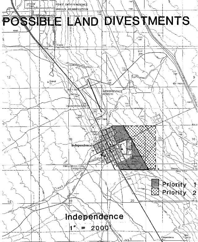 Independence Possible Land Divestment Map
